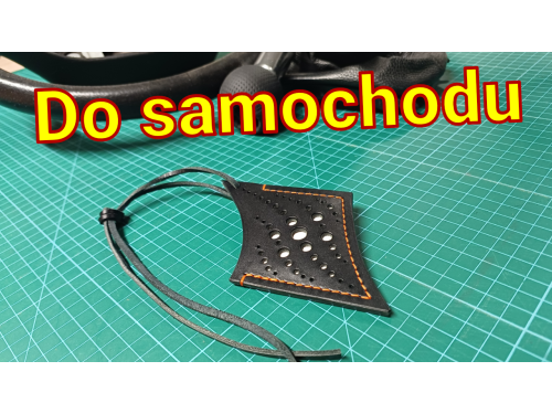 Skórzana zawieszka zapachowa do samochodu lub domu.